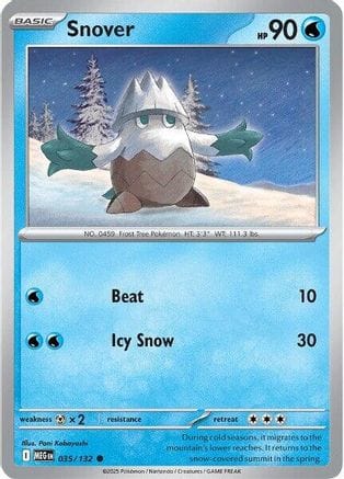 'Pokemon - 'Snover 035/132  ME01 Mega Evolution - Common