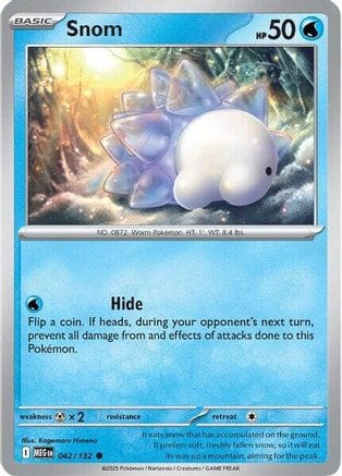 'Pokemon - 'Snom 042/132  ME01 Mega Evolution - Common