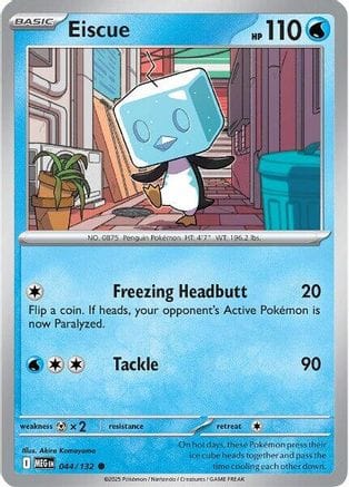 'Pokemon - 'Eiscue 044/132  ME01 Mega Evolution - Common