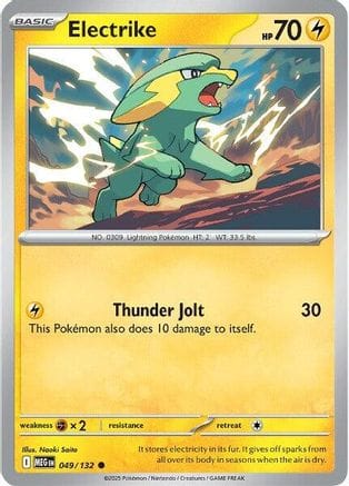 'Pokemon - 'Electrike 049/132  ME01 Mega Evolution - Common