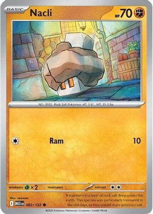 'Pokemon - 'Nacli 082/132  ME01 Mega Evolution - Common