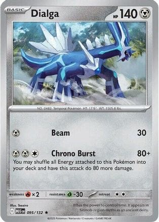 'Pokemon - 'Dialga 095/132  - Holofoil ME01 Mega Evolution - Rare