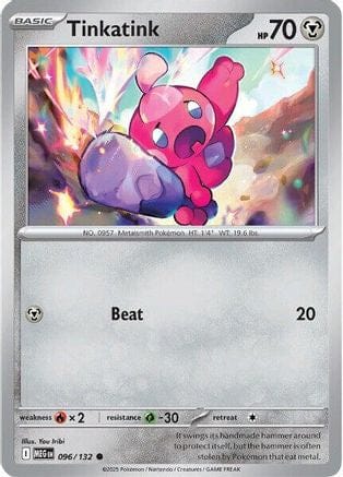 'Pokemon - 'Tinkatink 096/132  ME01 Mega Evolution - Common