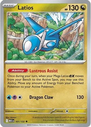 'Pokemon - 'Latios 101/132  ME01 Mega Evolution - Uncommon
