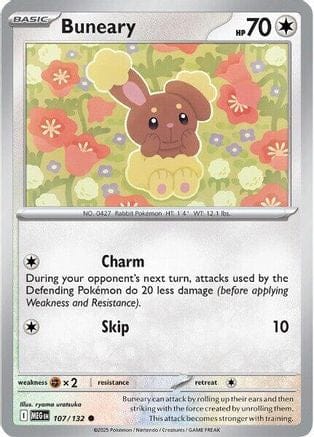 'Pokemon - 'Buneary 107/132  ME01 Mega Evolution - Common
