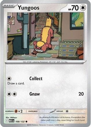 'Pokemon - 'Yungoos 109/132  - Reverse Holofoil ME01 Mega Evolution - Common
