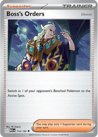 'Pokemon - 'Boss's Orders [Ghetsis] 114/132  ME01 Mega Evolution - Uncommon