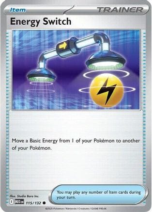 'Pokemon - 'Energy Switch 115/132  ME01 Mega Evolution - Common