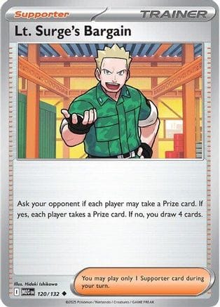'Pokemon - 'Lt. Surge's Bargain 120/132  ME01 Mega Evolution - Uncommon