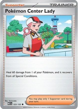 'Pokemon - 'Pokemon Center Lady 123/132  ME01 Mega Evolution - Common
