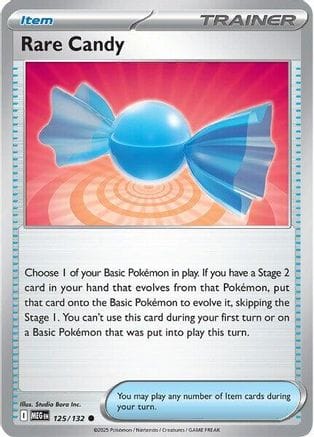 'Pokemon - 'Rare Candy 125/132  ME01 Mega Evolution - Common