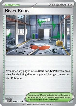 'Pokemon - 'Risky Ruins 127/132  ME01 Mega Evolution - Uncommon