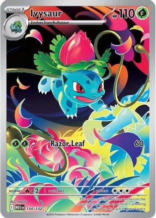 'Pokemon - 'Ivysaur 134/132  - Holofoil ME01 Mega Evolution - Illustration Rare