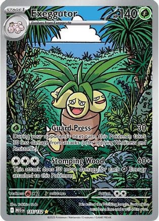 'Pokemon - 'Exeggutor 135/132  - Holofoil ME01 Mega Evolution - Illustration Rare