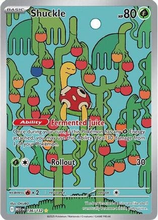 'Pokemon - 'Shuckle 136/132  - Holofoil ME01 Mega Evolution - Illustration Rare