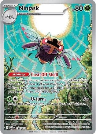 'Pokemon - 'Ninjask 137/132  - Holofoil ME01 Mega Evolution - Illustration Rare