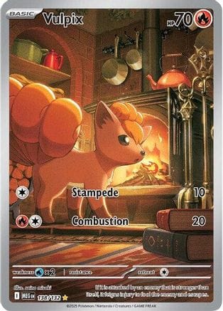 'Pokemon - 'Vulpix 138/132  - Holofoil ME01 Mega Evolution - Illustration Rare