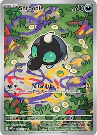 'Pokemon - 'Shroodle 149/132  - Holofoil ME01 Mega Evolution - Illustration Rare