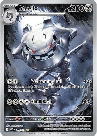 'Pokemon - 'Steelix 150/132  - Holofoil ME01 Mega Evolution - Illustration Rare