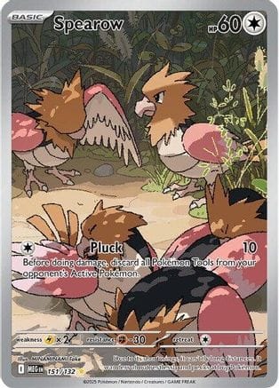 'Pokemon - 'Spearow 151/132  - Holofoil ME01 Mega Evolution - Illustration Rare