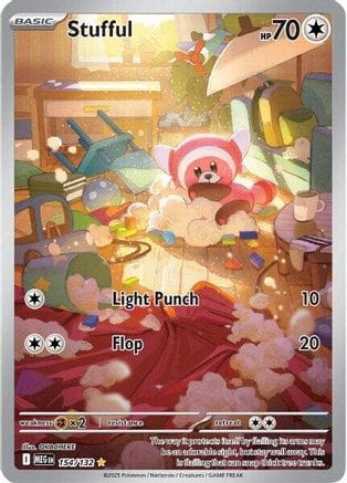 'Pokemon - 'Stufful 154/132  - Holofoil ME01 Mega Evolution - Illustration Rare