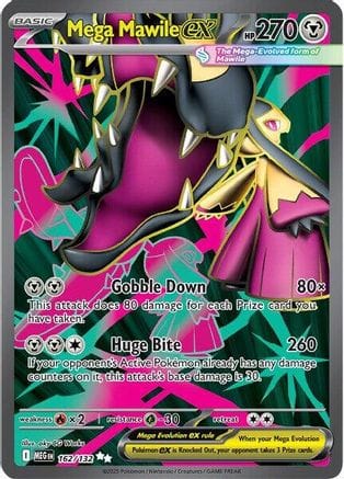 'Pokemon - 'Mega Mawile ex 162/132  - Holofoil ME01 Mega Evolution - Ultra Rare