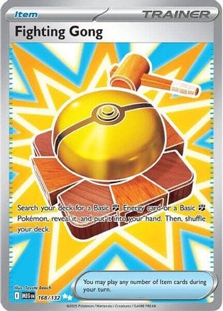 'Pokemon - 'Fighting Gong 168/132  - Holofoil ME01 Mega Evolution - Ultra Rare