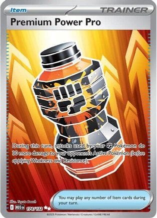 'Pokemon - 'Premium Power Pro 174/132  - Holofoil ME01 Mega Evolution - Ultra Rare