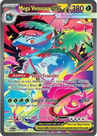 'Pokemon - 'Mega Venusaur ex 177/132  - Holofoil ME01 Mega Evolution - Special Illustration Rare