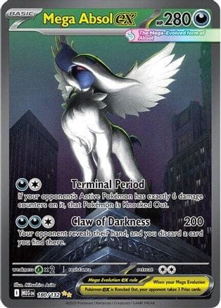 'Pokemon - 'Mega Absol ex 180/132  - Holofoil ME01 Mega Evolution - Special Illustration Rare