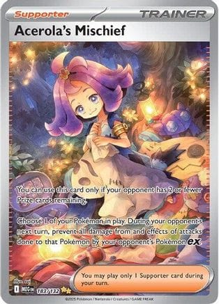 'Pokemon - 'Acerola's Mischief 183/132  - Holofoil ME01 Mega Evolution - Special Illustration Rare