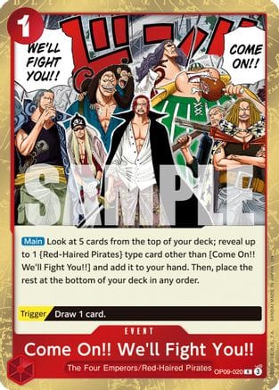 Come On!! We'll Fight You!! (Reprint) (OP09-020) - Premium Booster -The Best- Vol. 2 Foil