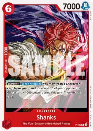 Shanks - P-083 (Reprint) (P-083) - Premium Booster -The Best- Vol. 2