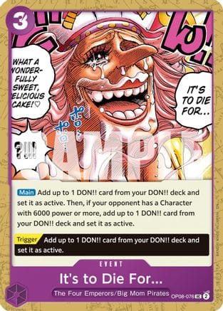 It's to Die For (Reprint) (OP08-076) - Premium Booster -The Best- Vol. 2