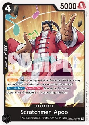 Scratchmen Apoo - OP08-087 (Reprint) (OP08-087) - Premium Booster -The Best- Vol. 2