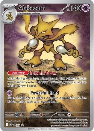 'Pokemon - 'Alakazam 009  - Holofoil ME Mega Evolution Promo - Promo