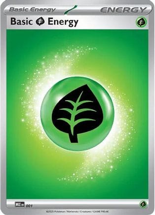 'Pokemon - 'Basic Grass Energy 001  MEE Mega Evolution Energies - Common