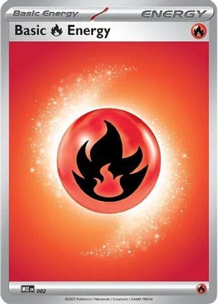 'Pokemon - 'Basic Fire Energy 002  MEE Mega Evolution Energies - Common