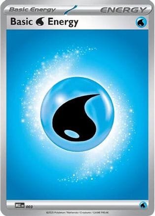 'Pokemon - 'Basic Water Energy 003  MEE Mega Evolution Energies - Common