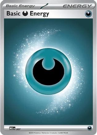 'Pokemon - 'Basic Darkness Energy 007  - Reverse Holofoil MEE Mega Evolution Energies - Common
