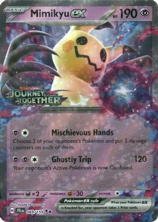 'Pokemon - 'Mimikyu ex (Journey Together Stamped) 069  - Holofoil Miscellaneous Cards & Products - Double Rare