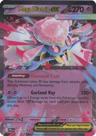 'Pokemon - 'Mega Diancie ex 041  - Holofoil ME02 Phantasmal Flames - Double Rare