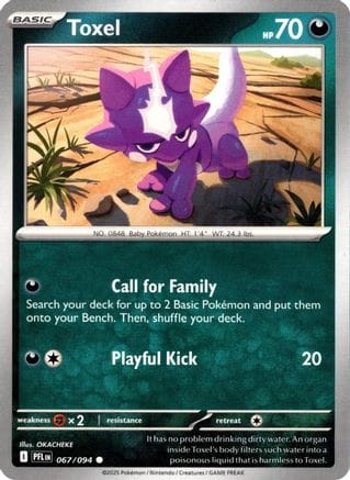 'Pokemon - 'Toxel 067  ME02 Phantasmal Flames - Common