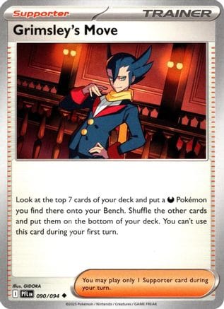 'Pokemon - 'Grimsley's Move 090  - Reverse Holofoil ME02 Phantasmal Flames - Uncommon