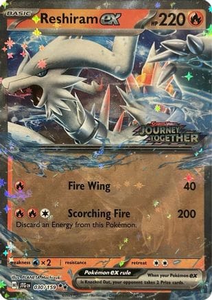 'Pokemon - 'Reshiram ex (Journey Together Stamped) 030  - Holofoil Miscellaneous Cards & Products - Double Rare