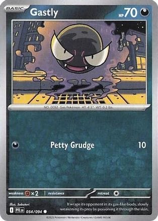 'Pokemon - 'Gastly 054  ME02 Phantasmal Flames - Common