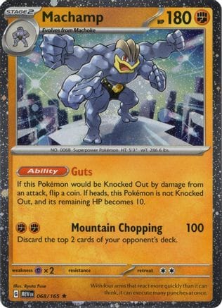 'Pokemon - 'Machamp 068/165 (Cosmos Holo) 068/165  - Holofoil Miscellaneous Cards & Products - Rare