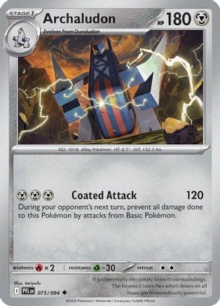 'Pokemon - 'Archaludon 075  ME02 Phantasmal Flames - Uncommon