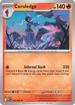 'Pokemon - 'Ceruledge 020  ME02 Phantasmal Flames - Uncommon