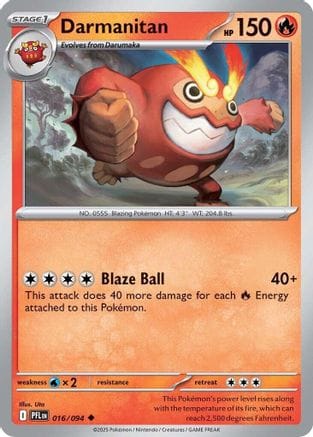 'Pokemon - 'Darmanitan 016  ME02 Phantasmal Flames - Uncommon